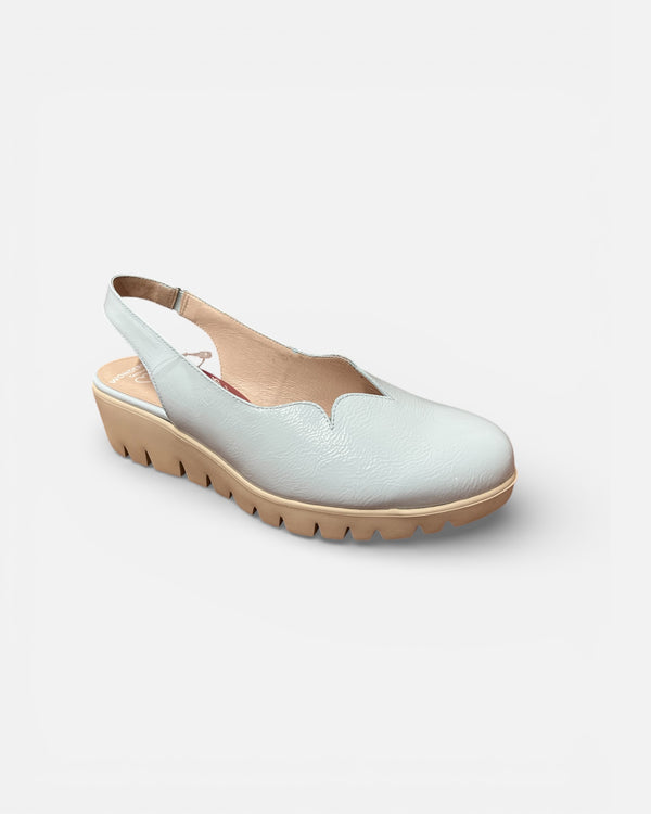 Wonders Light Blue Slingback Loafers C-33260