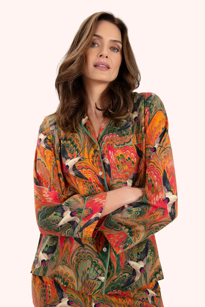 Powder Supersoft Marbled Swallows Pyjamas