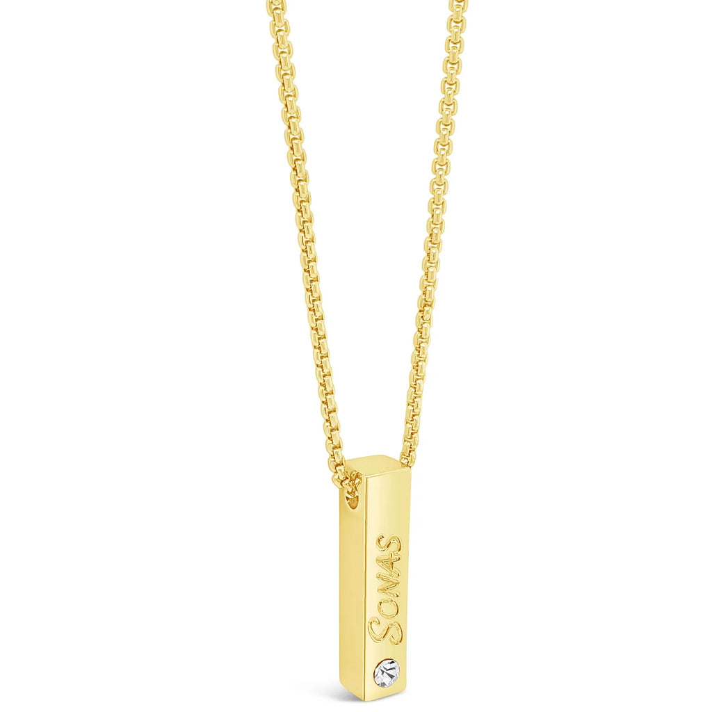 Séala Gold Sonas Bar Pendant Necklace
