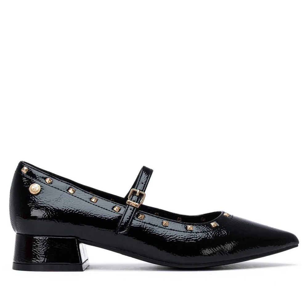 XTI 146220 Black Patent Pointed Stud Shoes