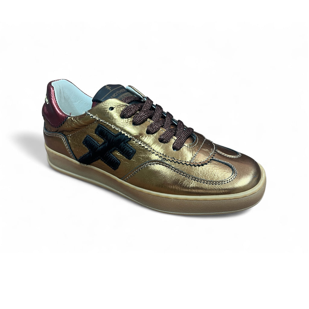 Another Trend Dark Gold Metallic Gum Sole Trainers