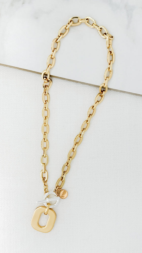 Gold & Silver T Bar Link Chain