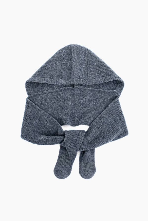 Dark Grey Hooded Scarf