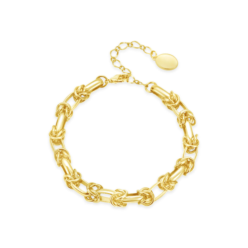 Gold Knot Link Bracelet
