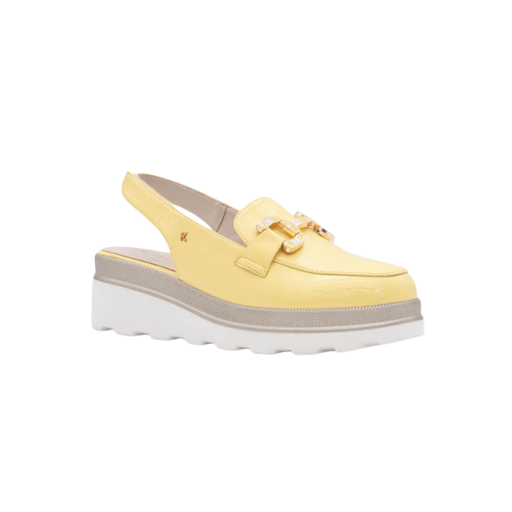Kate Appleby Hawkfield Sunflower Patent Slingback Wedge Loafers