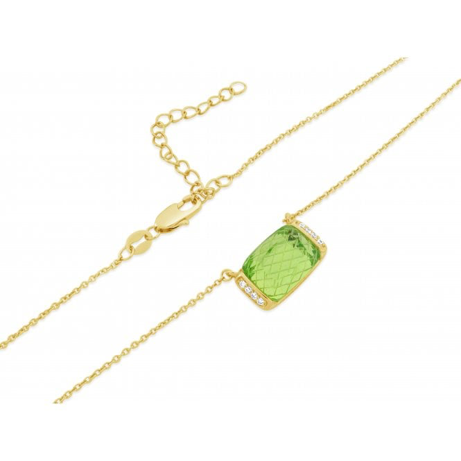 Gold & Green Crystal Necklace