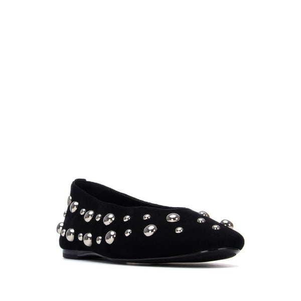 XTI Black Studded Pump 145283