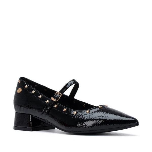 XTI 146220 Black Patent Pointed Stud Shoes