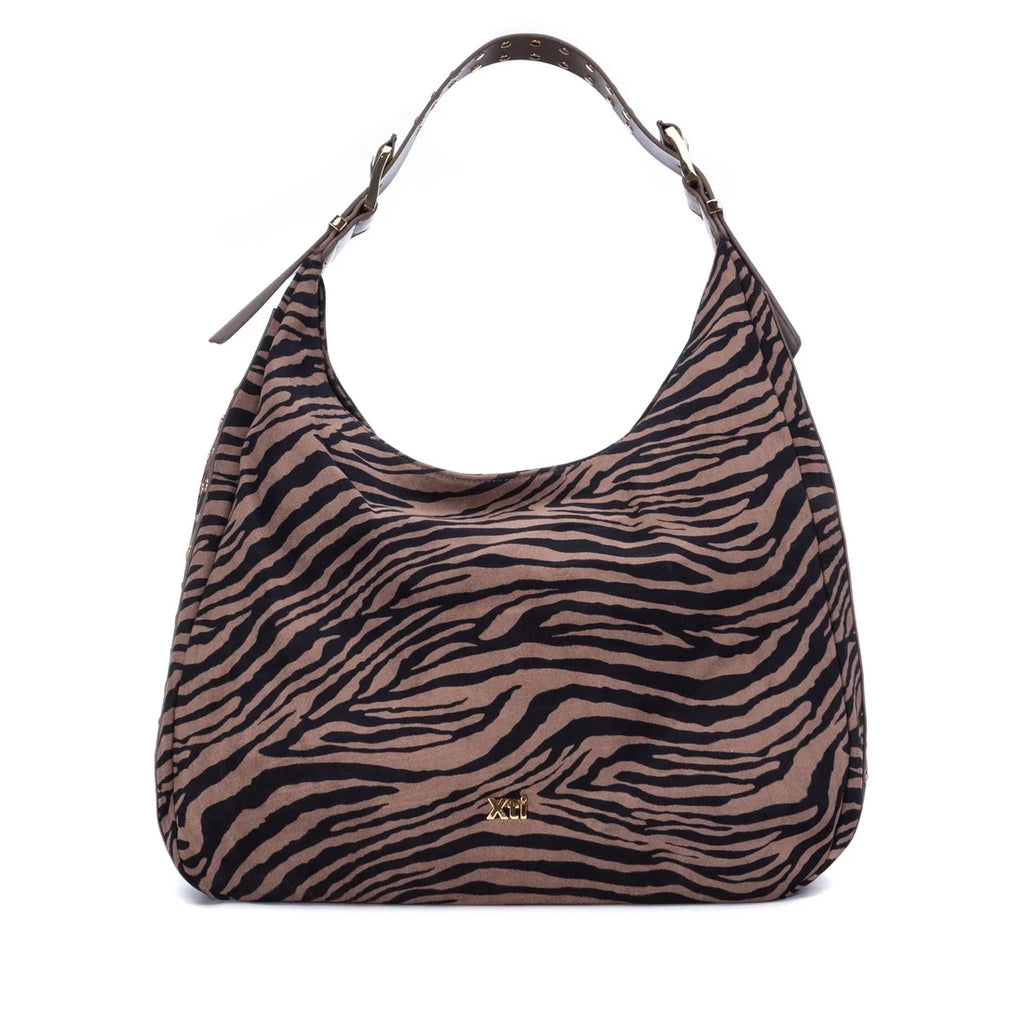 XTI 184715 Taupe Zebra Print Handbag