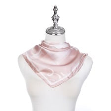 Pink Print Silk Neck Scarf