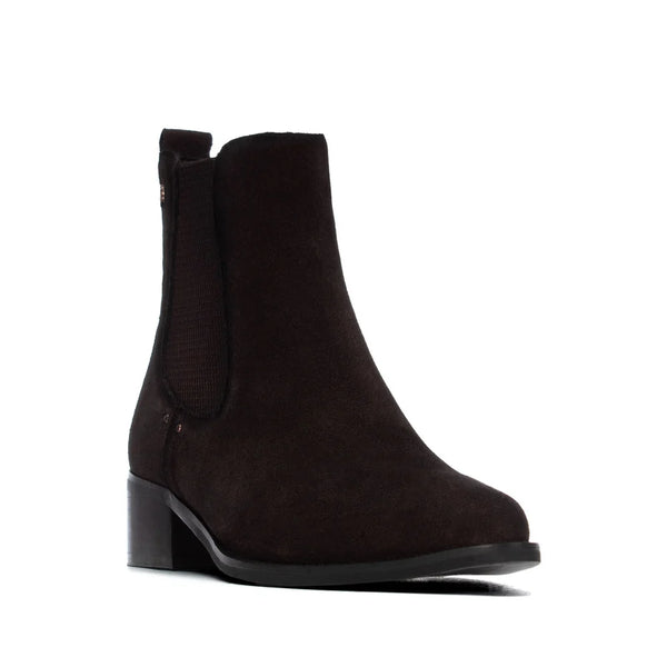 Carmela 164143 Brown Suede Heeled Ankle Boots
