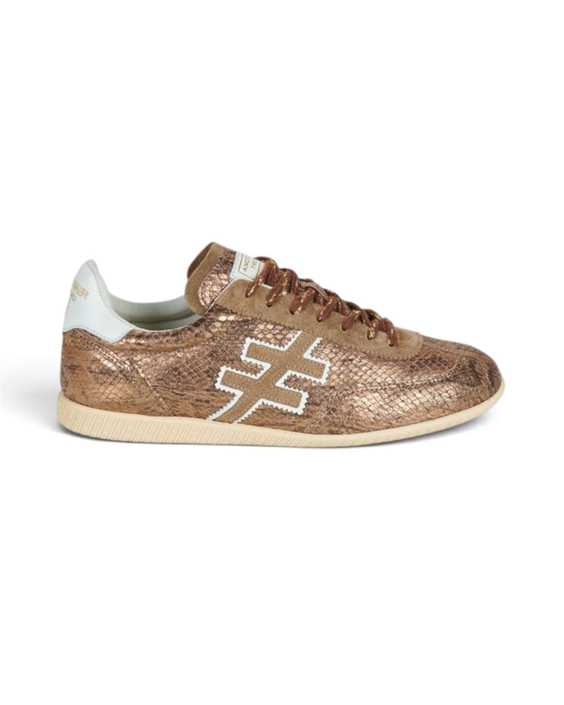 Another Trend A078 Bronze Slim Gum Sole Trainers