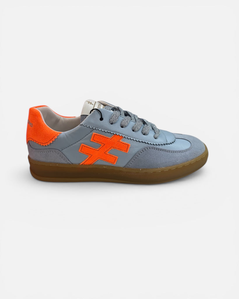 Another Trend Sky Blue & Orange Gum Sole Trainers