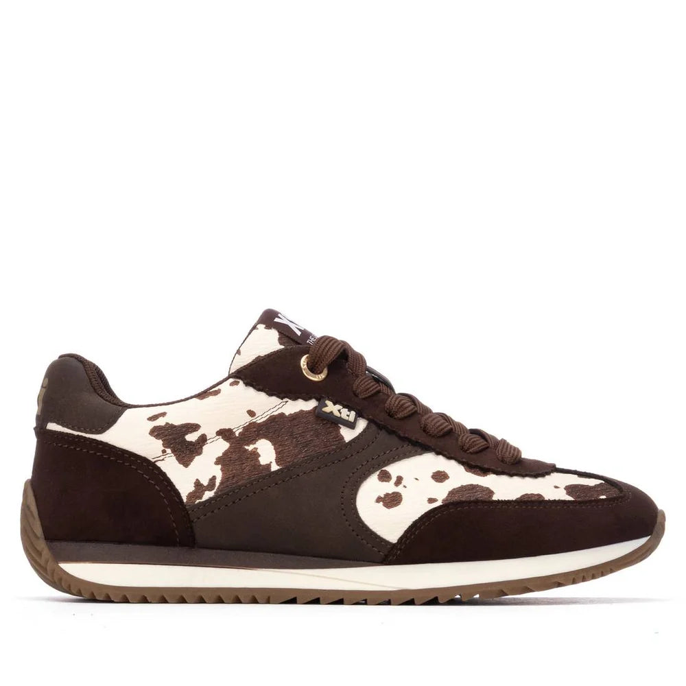 XTI 146533 Cow Print Brown Trainers