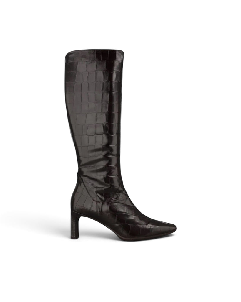 Wonders M-6305 Chocolate Leather Knee High Heeled Boots