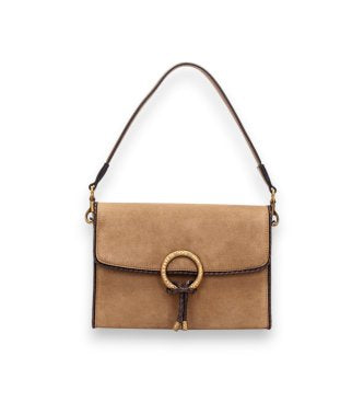 Hispanitas BI264945 Honey Suede Shoulder Bag