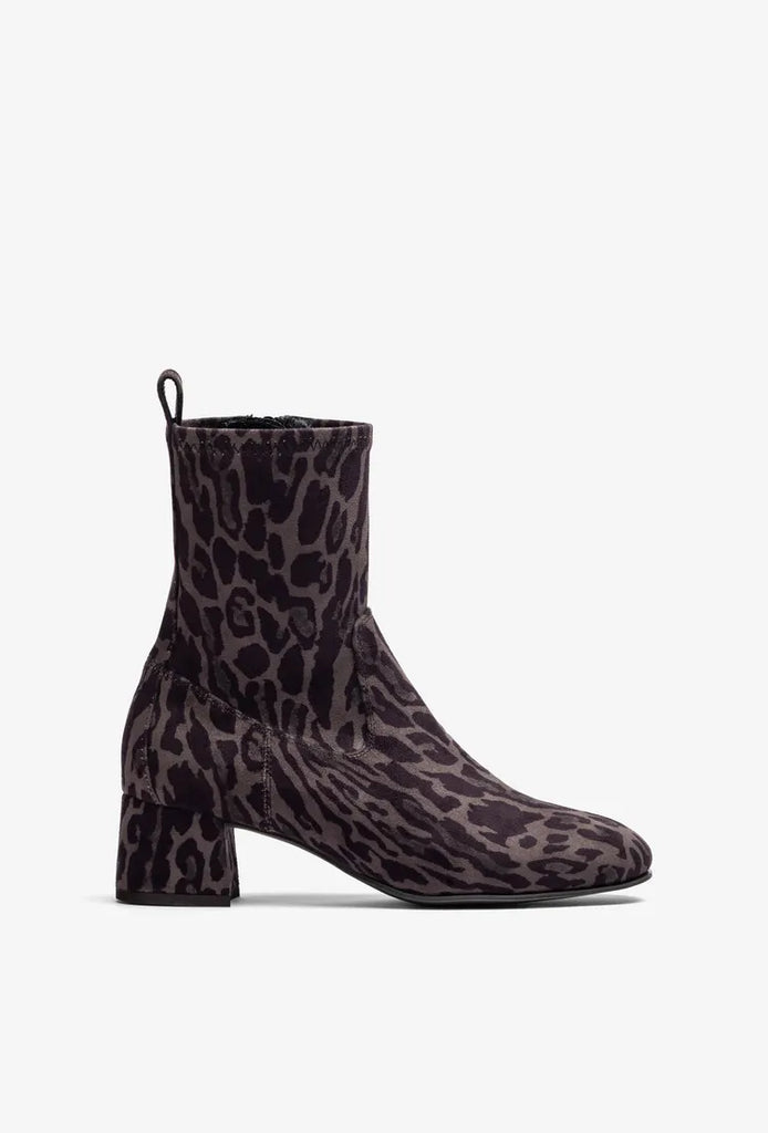 Unisa Lemico Leopard Print Suede Block Heel Boots
