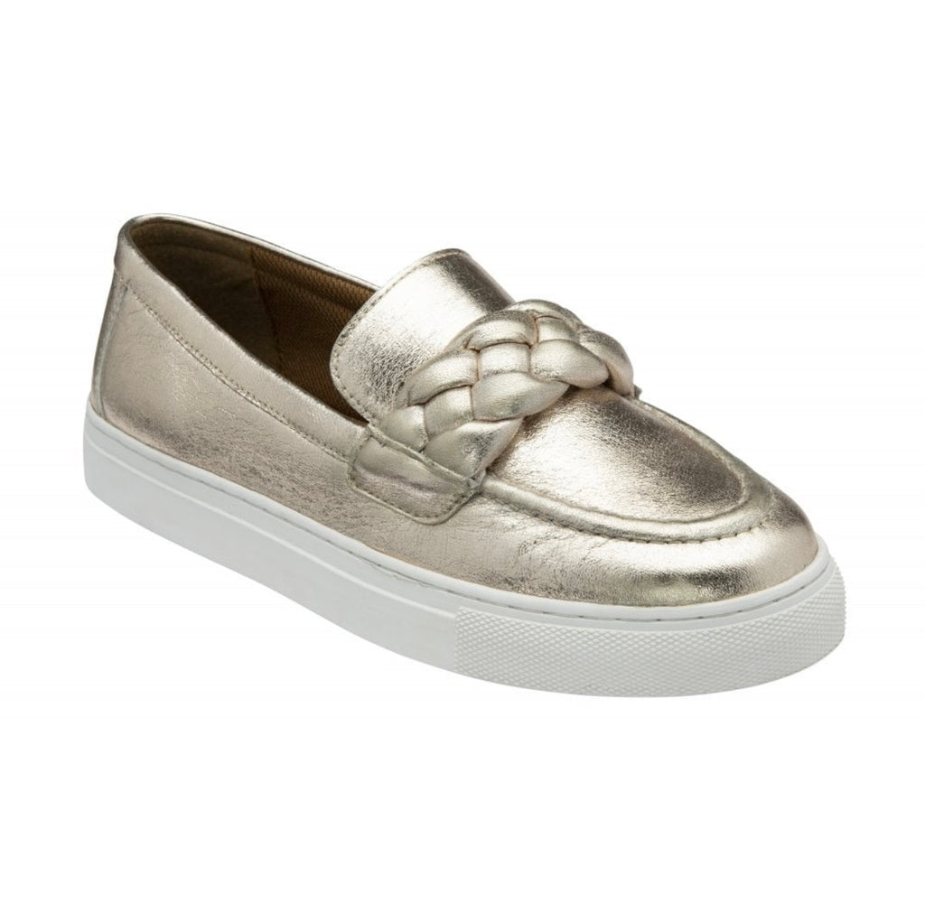 Gold Bertie Leather Lotus Loafers
