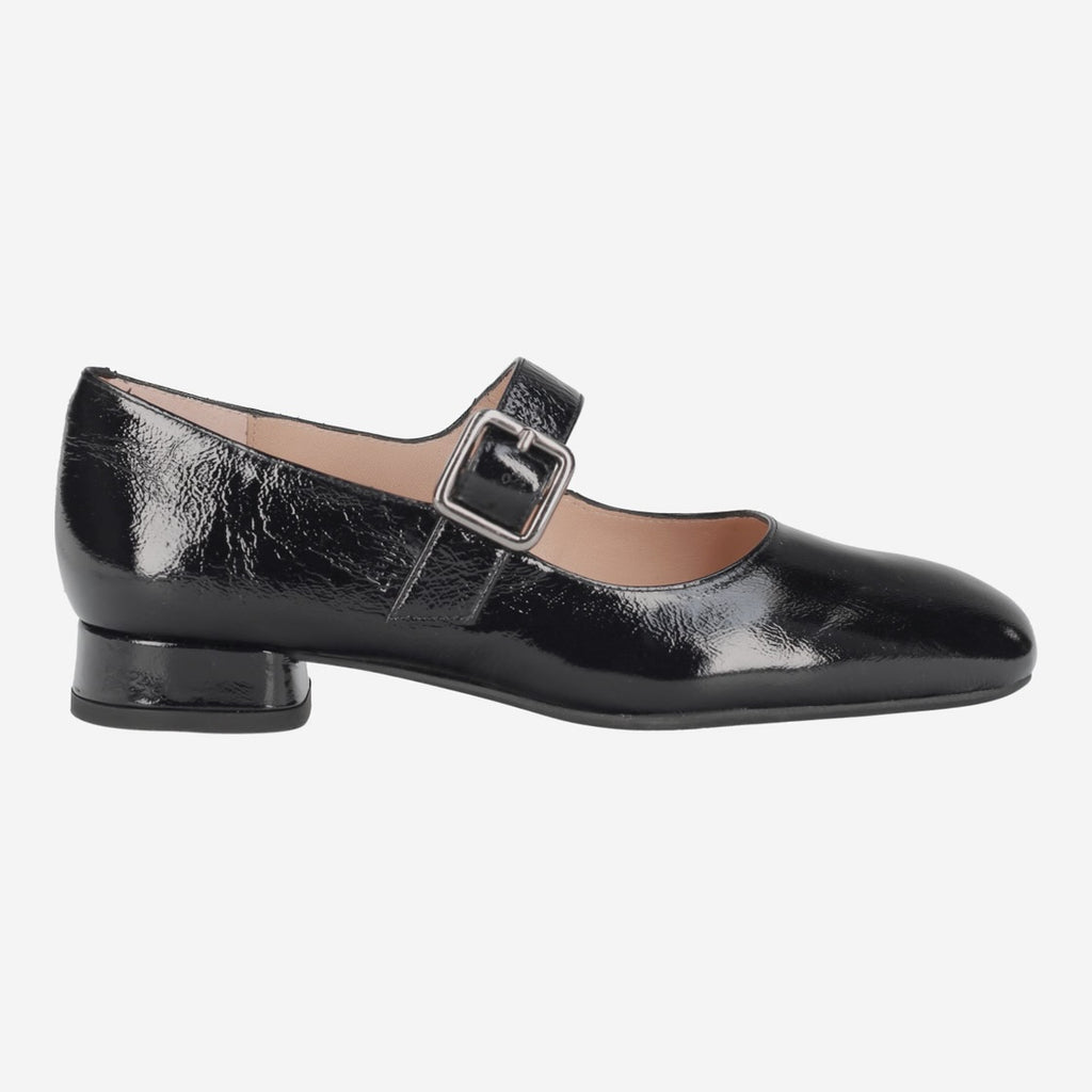 Unisa Culver Black Patent Mary-Jane Shoes