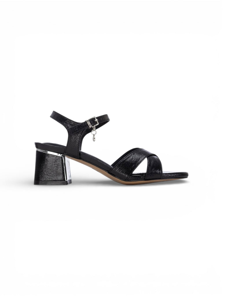 XTI Black Block Heel Sandals 145344