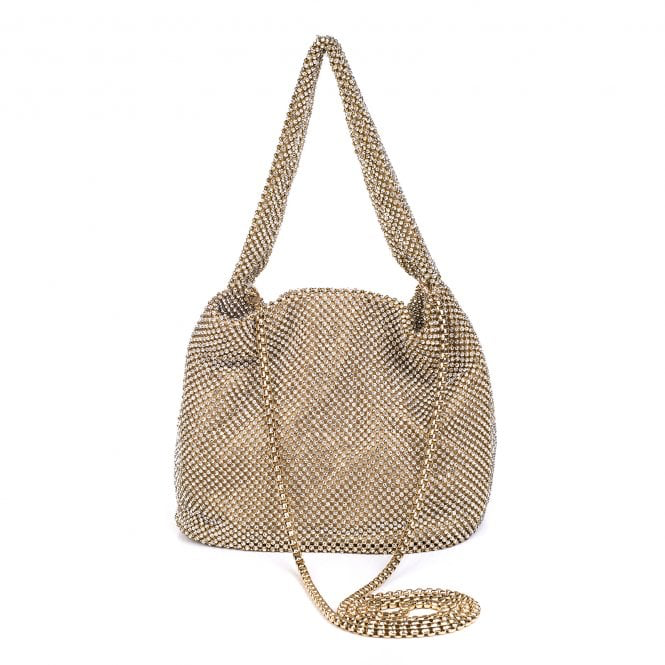 Gold & Crystal Pouch Evening Bag