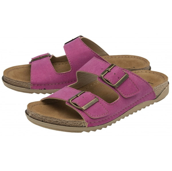 Pink Trento Open Toe Mules Lotus Sandals