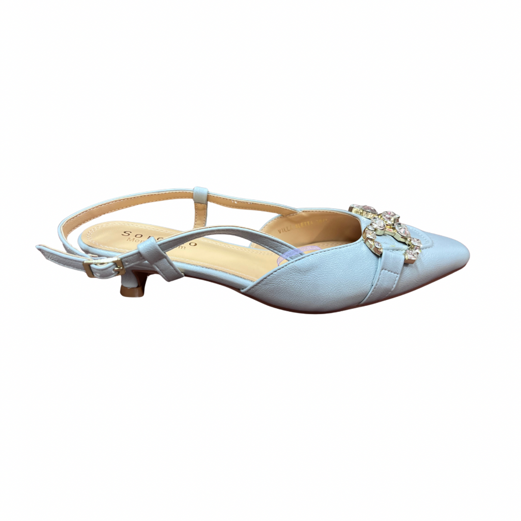 Sorento Villa Aletta Sky Diamond Slingback Shoes