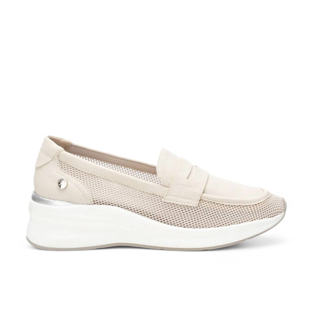 XTI Nude Mesh Moccasin Shoes