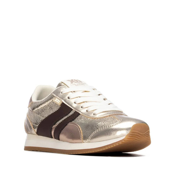 XTI 146275 Metallic Gold & Brown Trainers