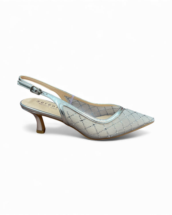 Sorento Kilda Beach Silver Jewels Slingback Shoes