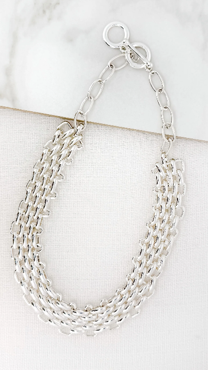 Silver Link Chunky Necklace