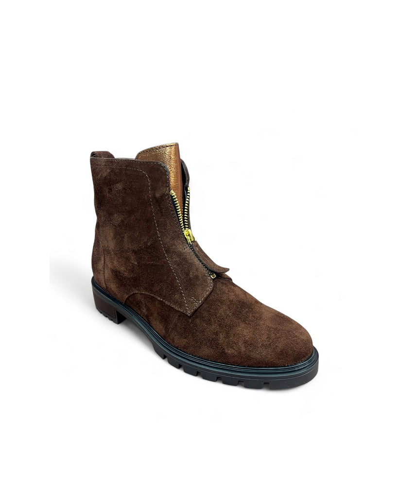 Ara Tulisa Brown Suede Boots with Metallic Insert