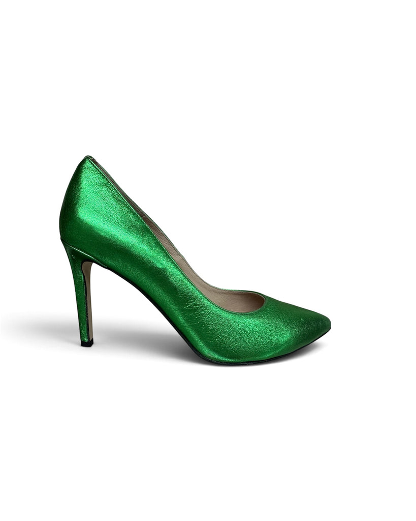 Emis MET8073/916 Metallic Green Pointed Shoe m