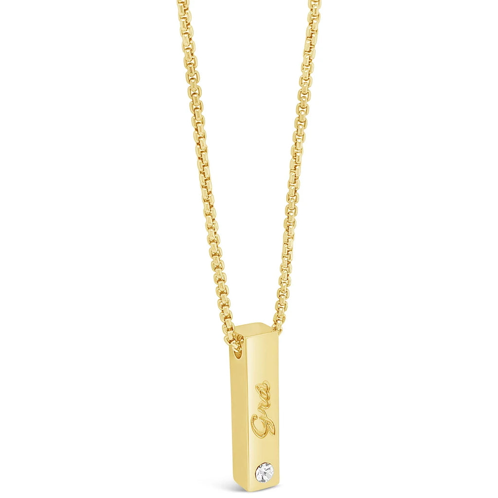 Séala Gold Grá Bar Pendant Necklace