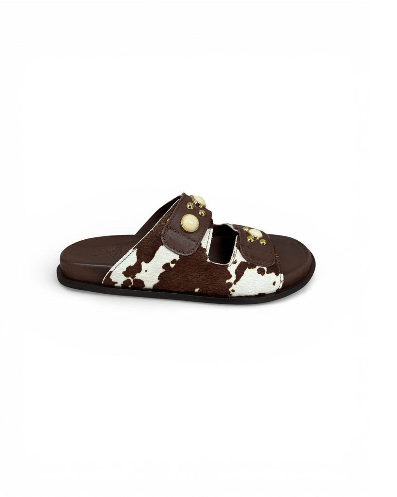 S. Piero Double Strap Pony Leopard Sandals
