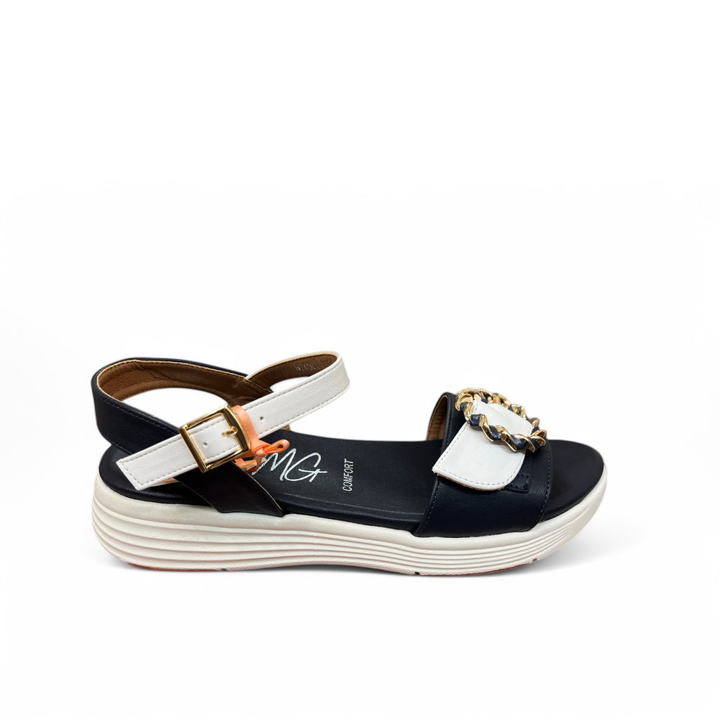 OMG Nikudin Cobalt & White Sandals