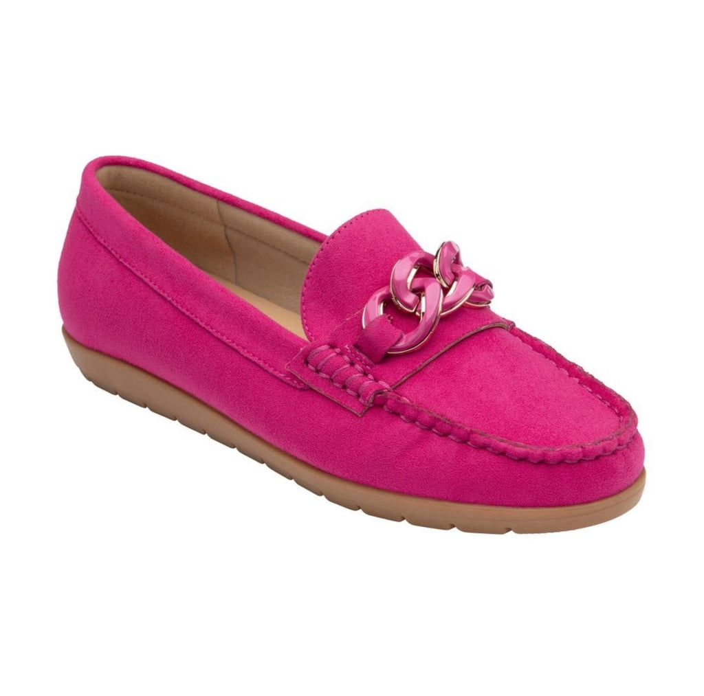 Coma Pink Suede Lotus Loafers