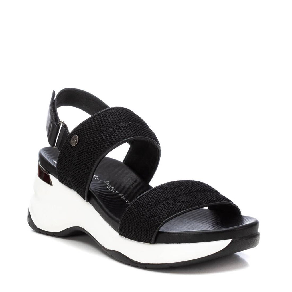 Black Double Strap Wedge XTI Sandals