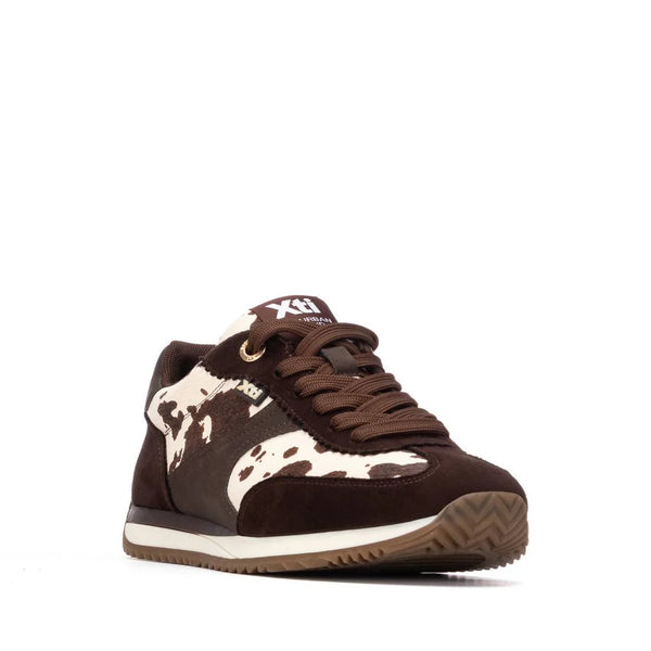 XTI 146533 Cow Print Brown Trainers