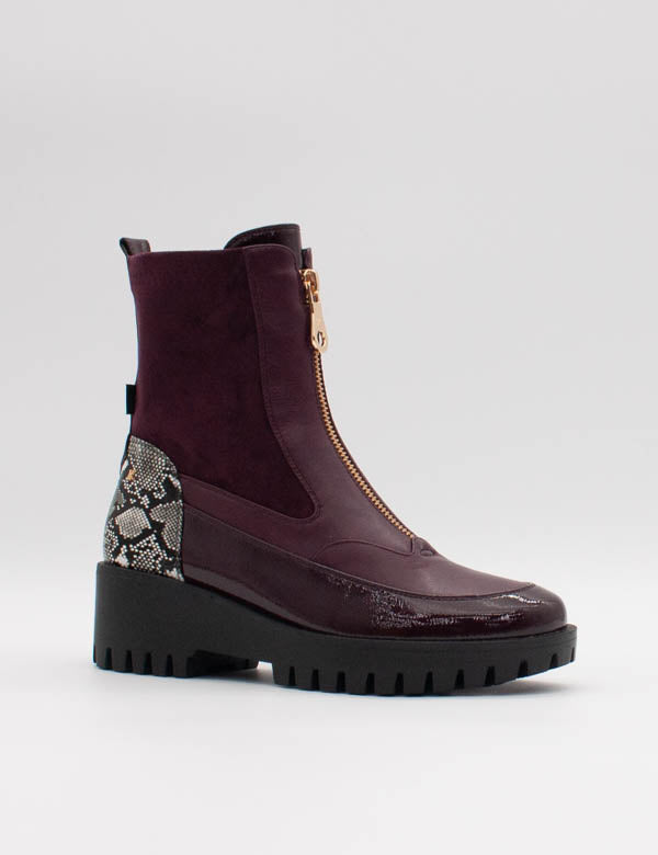 Kate Appleby Laggan Damson Mix Chunky Ankle Boots