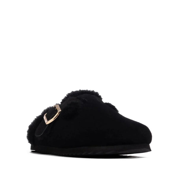 XTI 146303 Black Suede Clogs