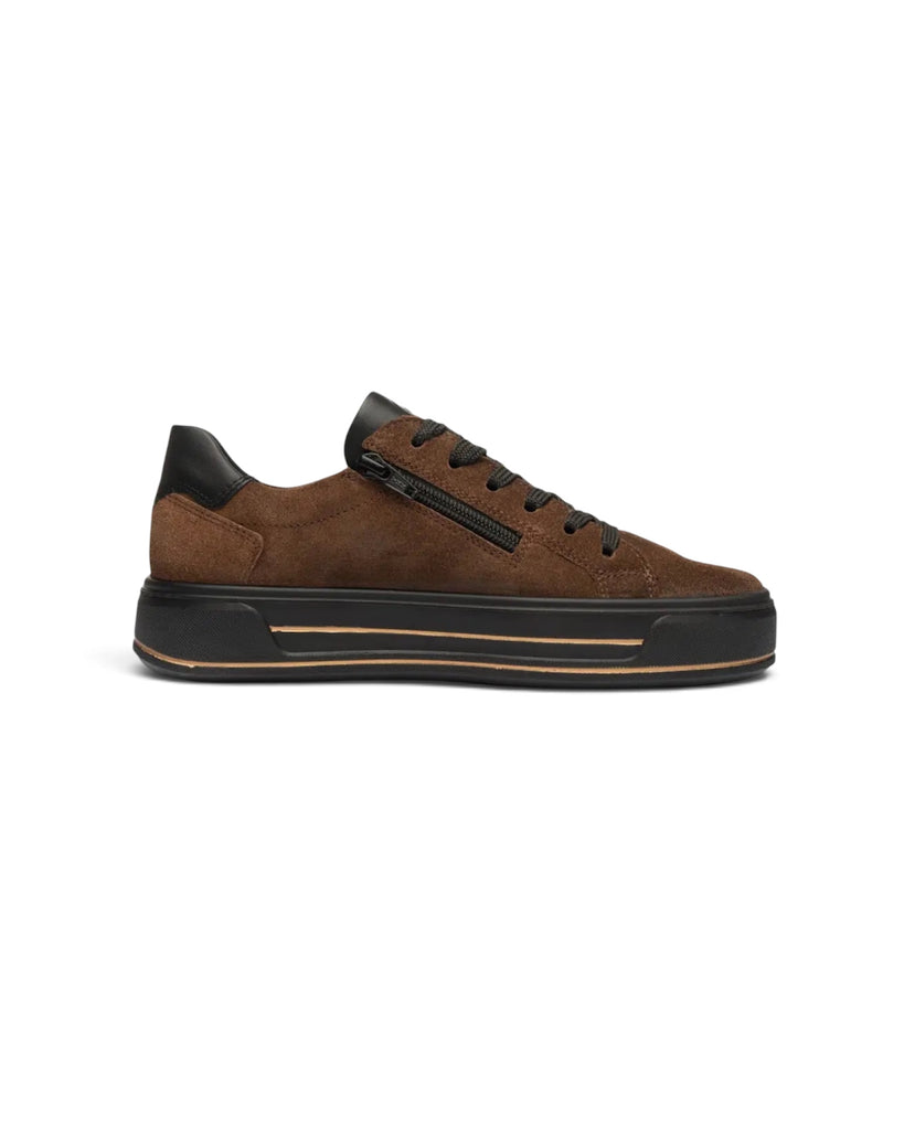 Ara Canberra 12-23004-03 Mocha & Black Suede Trainers
