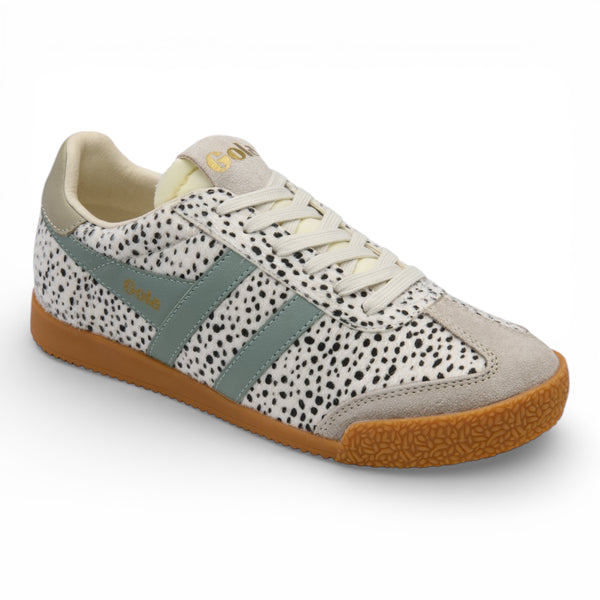 Gola Classics Women's Elan Cheetah Feather & Green Mist Savanna Trainers