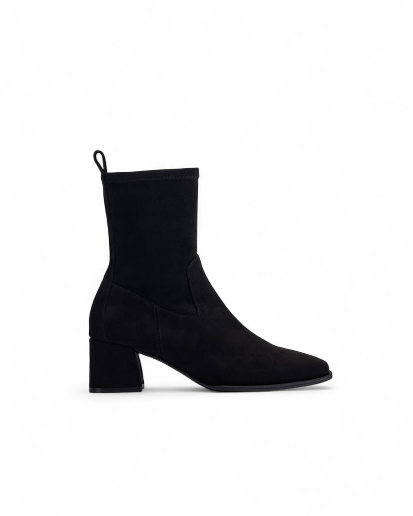 Unisa Lemico Black Suede Block Heel Boots