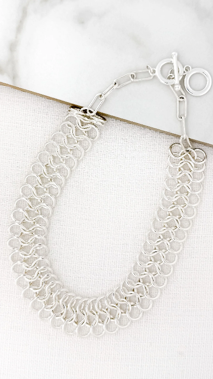 Silver Infinity Link Chunky Necklace