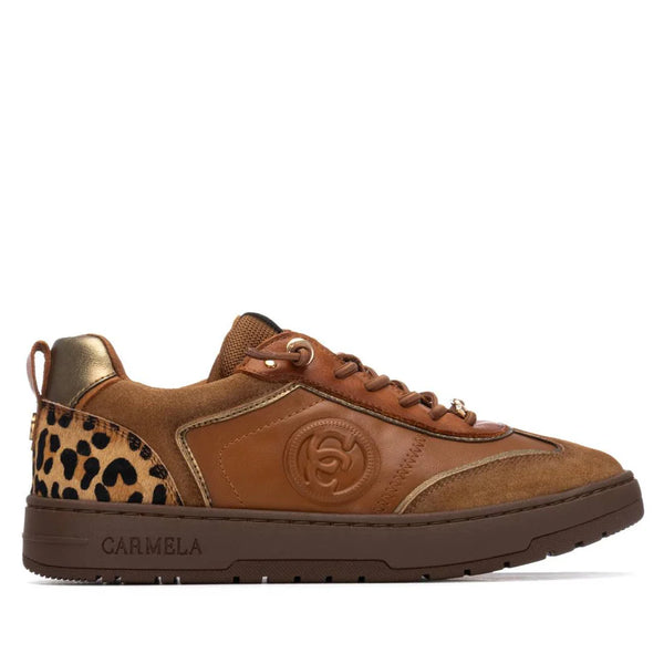 Carmela Camel Leather Trainers