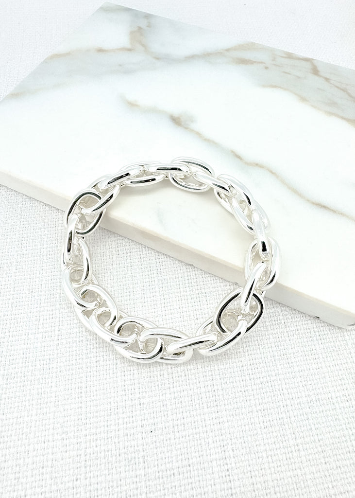 Silver Chunky Chain Bracelet