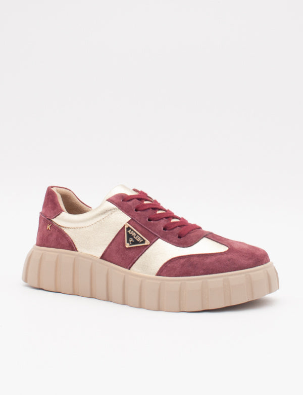 Kate Appleby Severn Platform Damson & Gold Trainers