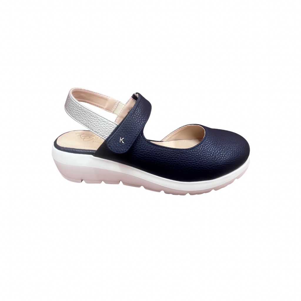 Kate Appleby Wootton Sapphire Slingback with Velcro Strap