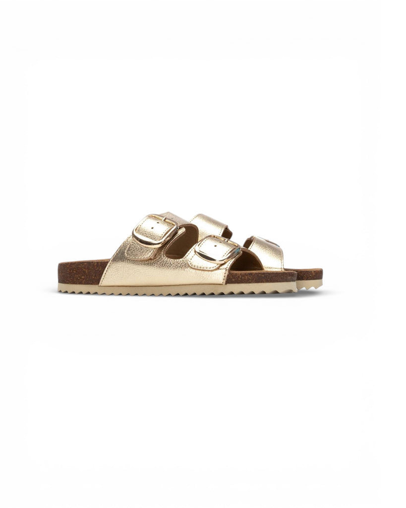 XTI Gold Double Strap Sandals 145068